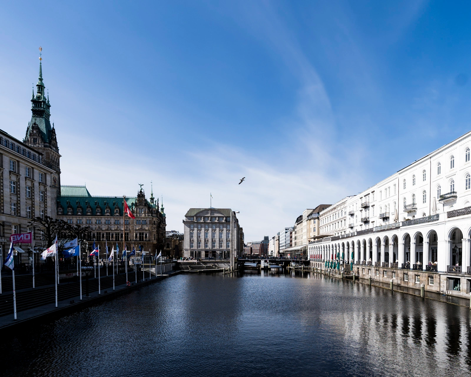 Blick vom Jungfernstieg