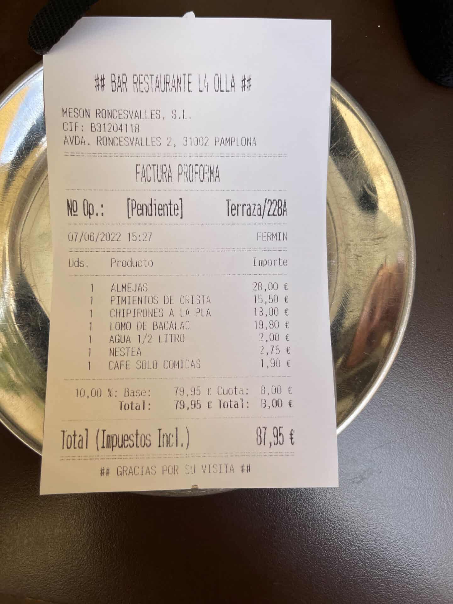 Road Trip Norte de España Día 2 Zaragoza Pamplona La Olla Restaurante